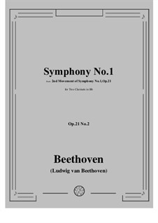 Fragments: Movement II, for two clarinets by Ludwig van Beethoven