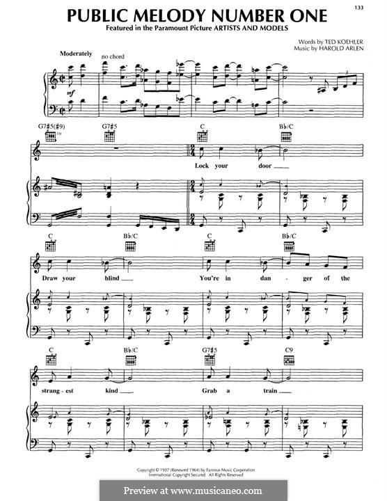 Public Melody Number One: Public Melody Number One by Harold Arlen
