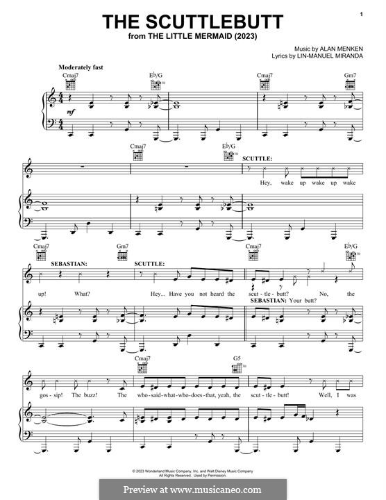 The Scuttlebutt (from The Little Mermaid): For voice and piano (or guitar) by Alan Menken