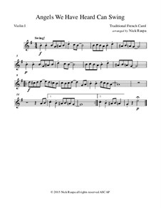 Angels We Have Heard Can Swing: For string orchestra - violin I part by folklore