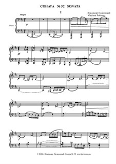 Sonate No.32 for piano: Movement 1 by Vladimir Polionny