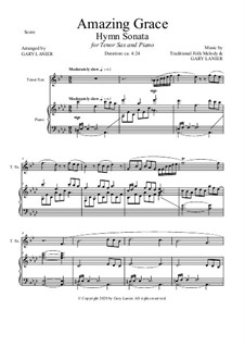 Solo instrument and piano version: For tenor saxaphone and piano by folklore