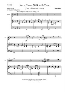 Just a Closer Walk with Thee: For flute and piano by folklore