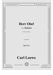No.2 Herr Oluf: E minor by Carl Loewe