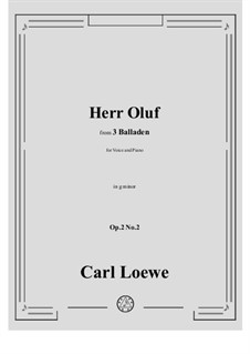 No.2 Herr Oluf: G minor by Carl Loewe