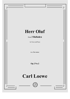 No.2 Herr Oluf: E flat minor by Carl Loewe