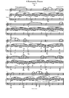 Four Romantic Pieces, B.150 Op.75: Piece No.3 by Antonín Dvořák