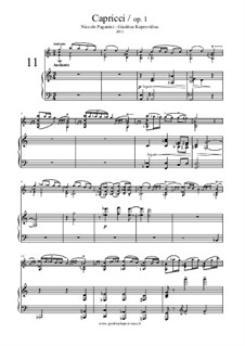 Caprice No.11: For violin and piano by Niccolò Paganini