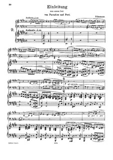 Paradise and the Peri, Op.50: Introduction to Act I, for harmonium and piano by Robert Schumann