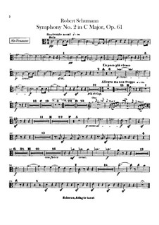 Symphony No.2 in C Major, Op.61: Trombones parts by Robert Schumann