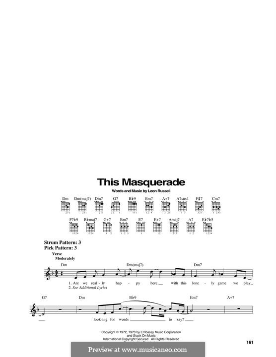 This Masquerade: For guitar by Leon Russell