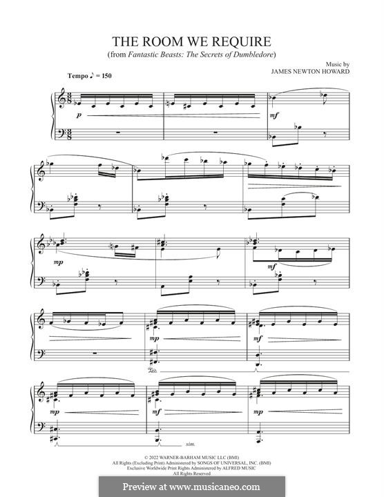 The Room We Require (from Fantastic Beasts: The Secrets Of Dumbledore): The Room We Require (from Fantastic Beasts: The Secrets Of Dumbledore) by James Newton Howard