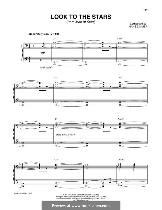 Look To The Stars (from Man Of Steel) by H. Zimmer on MusicaNeo