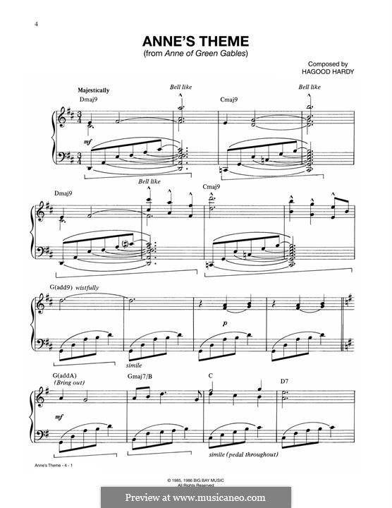 Anne's Theme (from Anne Of Green Gables): Anne's Theme (from Anne Of Green Gables) by Hagood Hardy