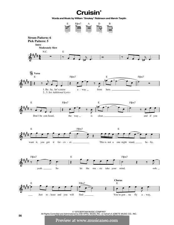 Cruisin': For guitar by Marvin Tarplin, Smokey Robinson