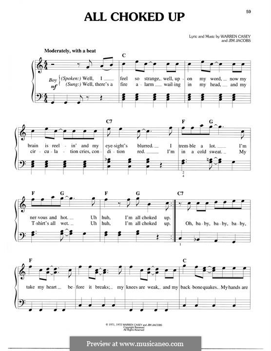 All Choked Up (from Grease): All Choked Up (from Grease) by Jim Jacobs, Warren Casey