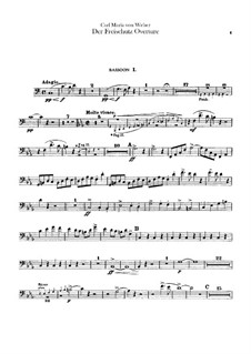 Overture: Bassoons parts by Carl Maria von Weber