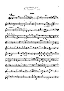 Overture: Horns parts by Carl Maria von Weber