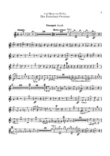 Overture: Trumpets parts by Carl Maria von Weber