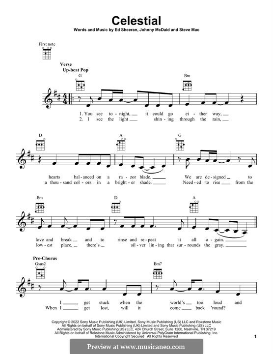 Celestial: For ukulele by Ed Sheeran