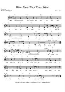 Blow, Blow, Thou Winter Wind from 'As You Like It' by William Shakespeare: Blow, Blow, Thou Winter Wind from 'As You Like It' by William Shakespeare by Grace Joy Reid