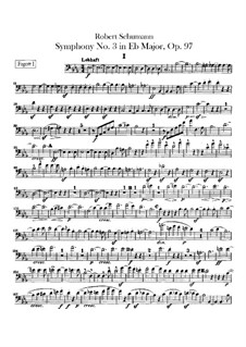 Symphony No.3 in E Flat Major 'Rhenish', Op.97: Bassoons parts by Robert Schumann