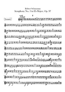 Symphony No.3 in E Flat Major 'Rhenish', Op.97: Trumpets parts by Robert Schumann