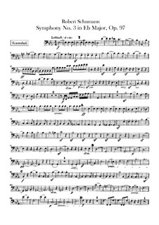 Symphony No.3 in E Flat Major 'Rhenish', Op.97: Double bass part by Robert Schumann