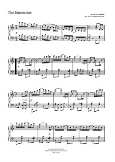 The Entertainer, for Piano: For a single performer by Scott Joplin