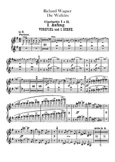 The Valkyrie , WWV 86b: Clarinets parts by Richard Wagner