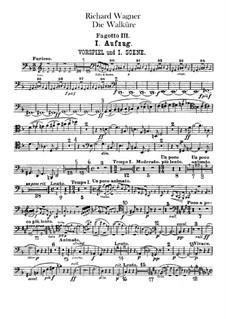 The Valkyrie , WWV 86b: Bassoon III part by Richard Wagner