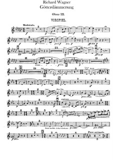 Twilight of the Gods, WWV 86d: Oboe III and cor anglais parts by Richard Wagner