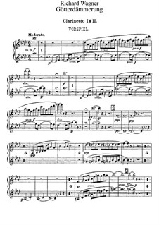 Twilight of the Gods, WWV 86d: Clarinets I, II parts by Richard Wagner