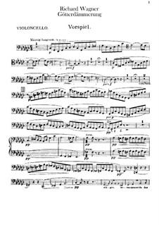 Twilight of the Gods, WWV 86d: Cellos part by Richard Wagner