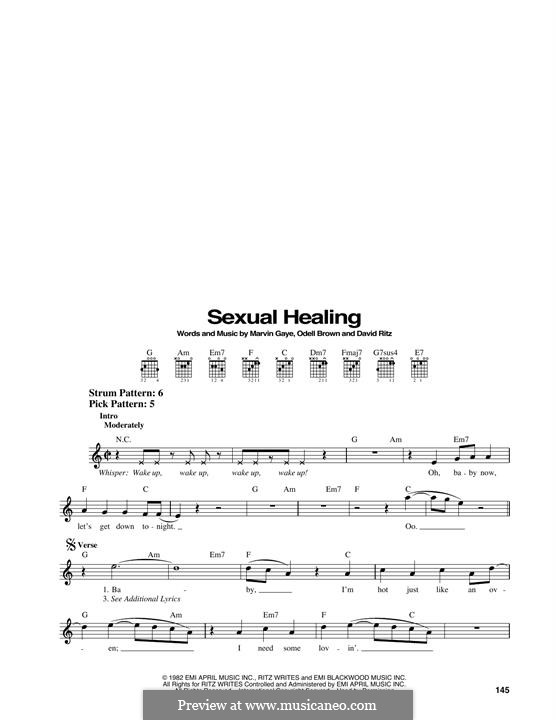 Sexual Healing (Marvin Gaye): For guitar by David Ritz, Odell Brown