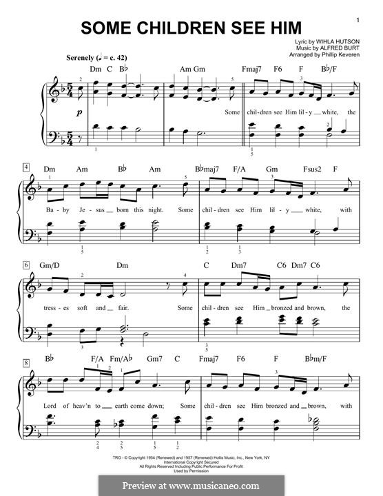 Some Children See Him: For piano by Alfred Burt