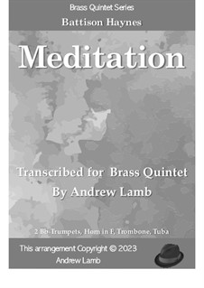 Meditation: For brass quintet by Walter Battison Haynes