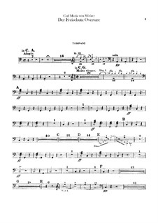 Overture: Timpani part by Carl Maria von Weber