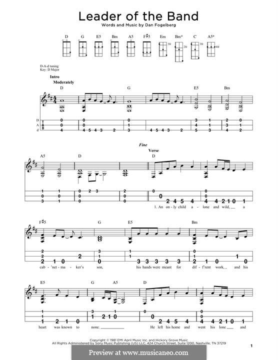 Leader of the Band: For dulcimer by Dan Fogelberg