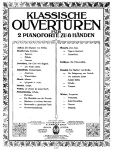 Overture: For two pianos four hands – piano I part by Carl Maria von Weber