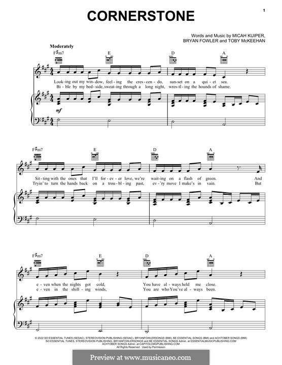 Cornerstone (Hillsong): For voice and piano (or guitar) by Jonas Myrin, Reuben Morgan, Eric Liljero
