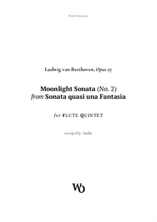 Movement I: For flute quintet by Ludwig van Beethoven