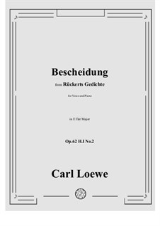 Bescheidung, H I No.2: E flat Major by Carl Loewe