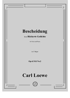 Bescheidung, H I No.2: C Major by Carl Loewe
