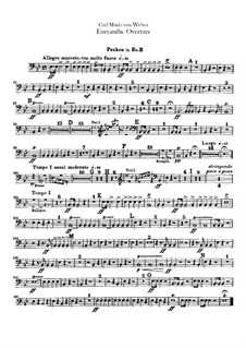 Overture: Timpani part by Carl Maria von Weber