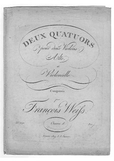 Two String Quartets, Op.8: Two String Quartets by Franz Weiss