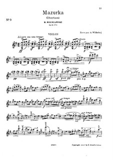 Two Characteristic Mazurkas, Op.19: Mazurka No.1 Obertas – solo part by Henryk Wieniawski
