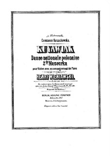 Kujawiak: For violin and piano by Henryk Wieniawski