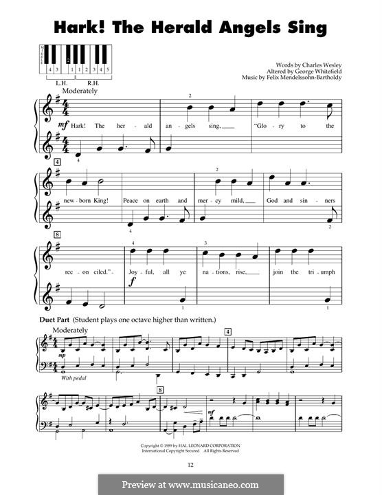 Piano version: For a single performer by Felix Mendelssohn-Bartholdy