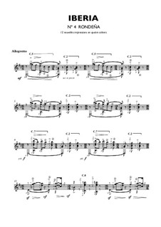 Iberia: Rondeña, for guitar by Isaac Albéniz